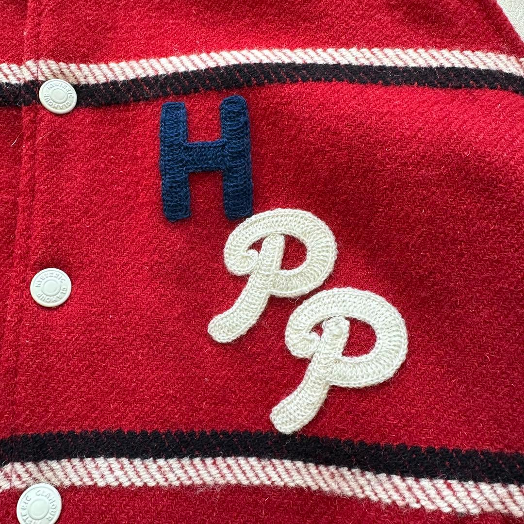 ヒステリックグラマー　スタジャン 赤 クリーム　牛革