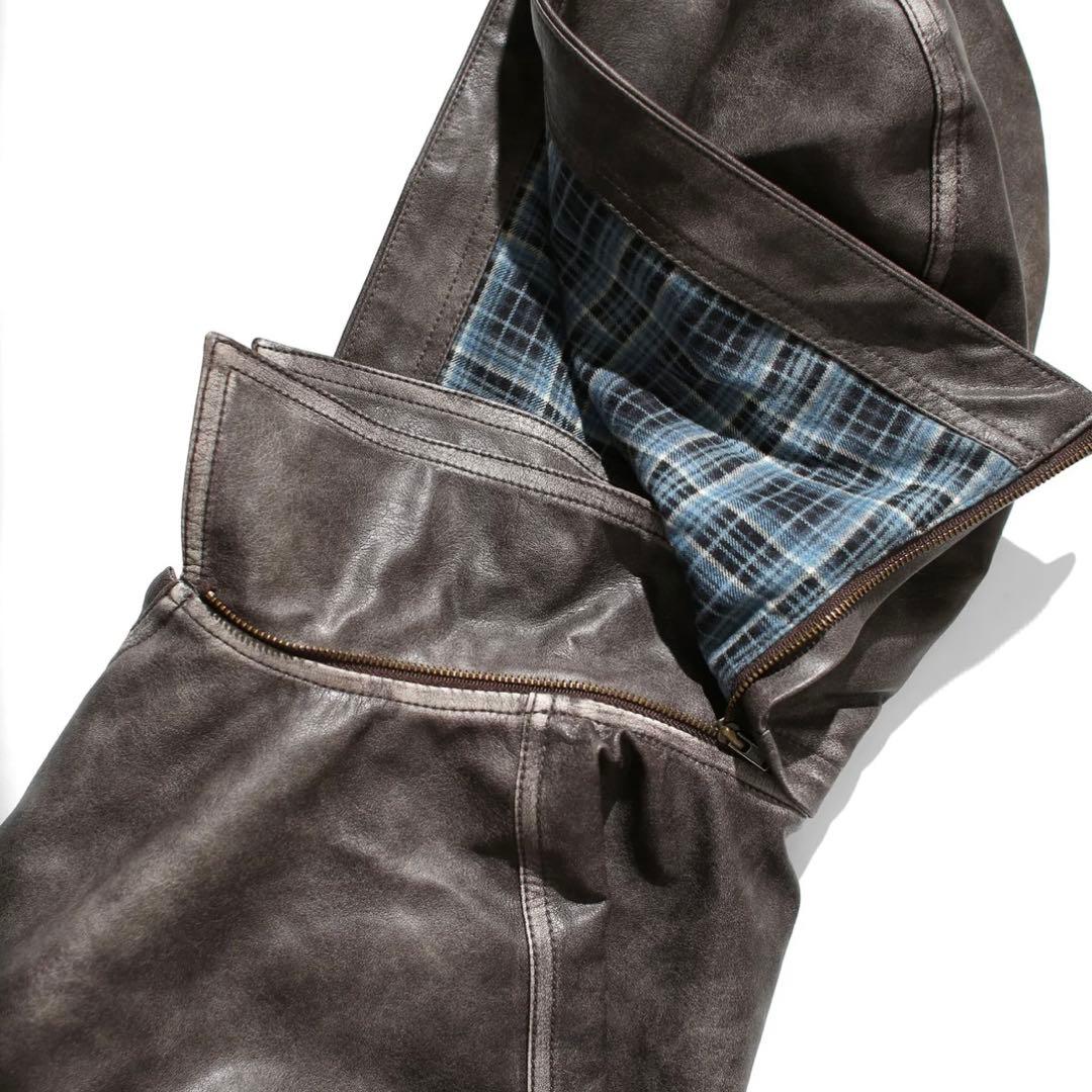 『完売品』 ANTIMID ブラウン レザージャケット Msize