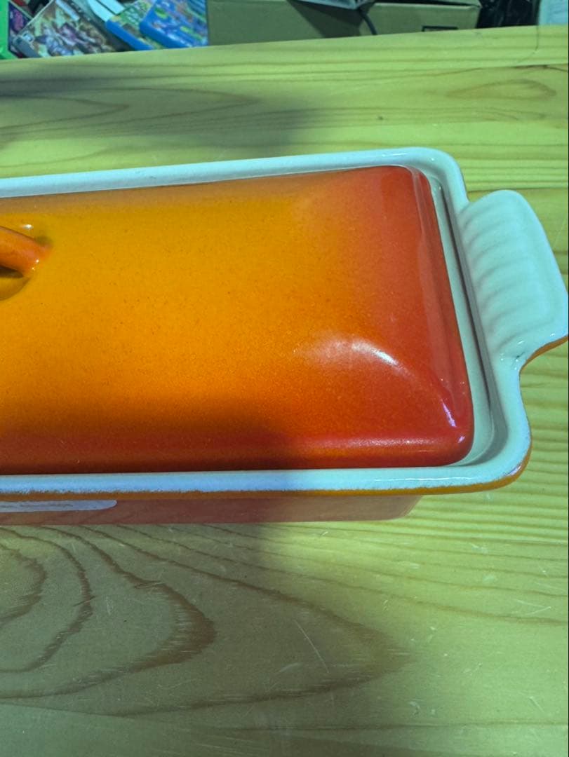 s2513 ル・クルーゼ　テリーヌ　レクタ　オレンジ　28cm