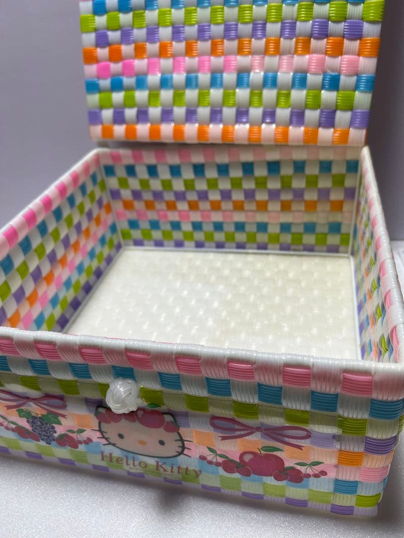 希少 フルーツ柄キティアミ収納ケース 湯のみ メモ まとめ売り8点