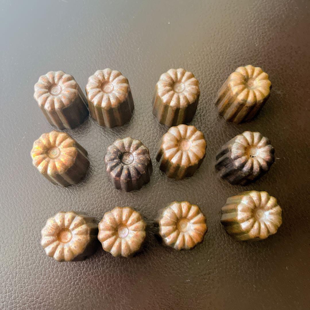 銅製 カヌレ型 小 12個セット プチカヌレ キャヌレ 業務用 焼菓子