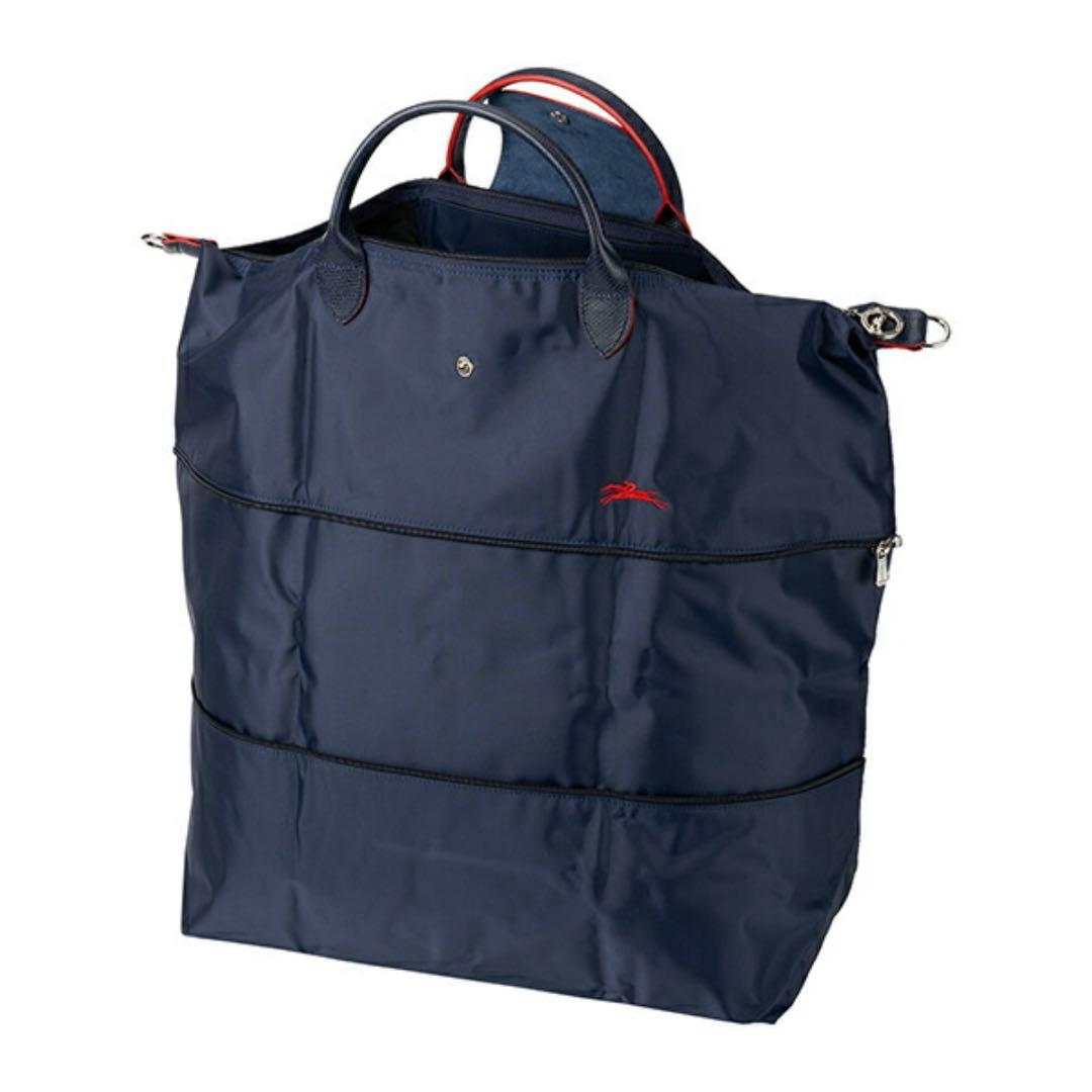 Longchamp 大容量 男女兼用 旅行2wayバッグ-ネイビー