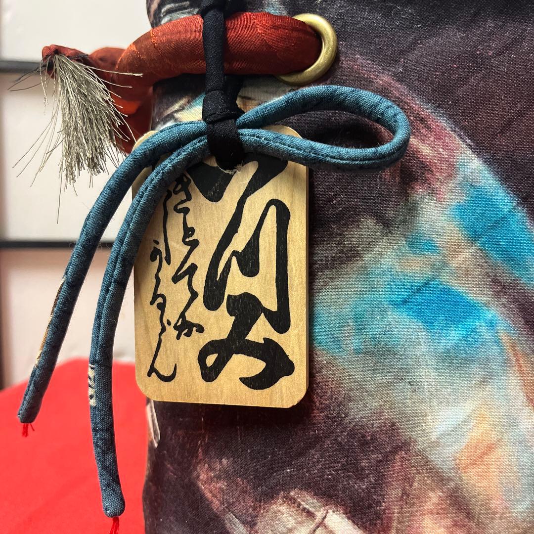 金魚鉢の側の猫 一閑張り バッグ かごバッグ ハンドバッグ 猫 茶トラ キジトラ