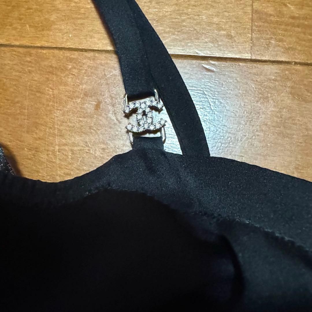 25aw CHANELシャネルリボンキャミソール34 blackpinkジェニー