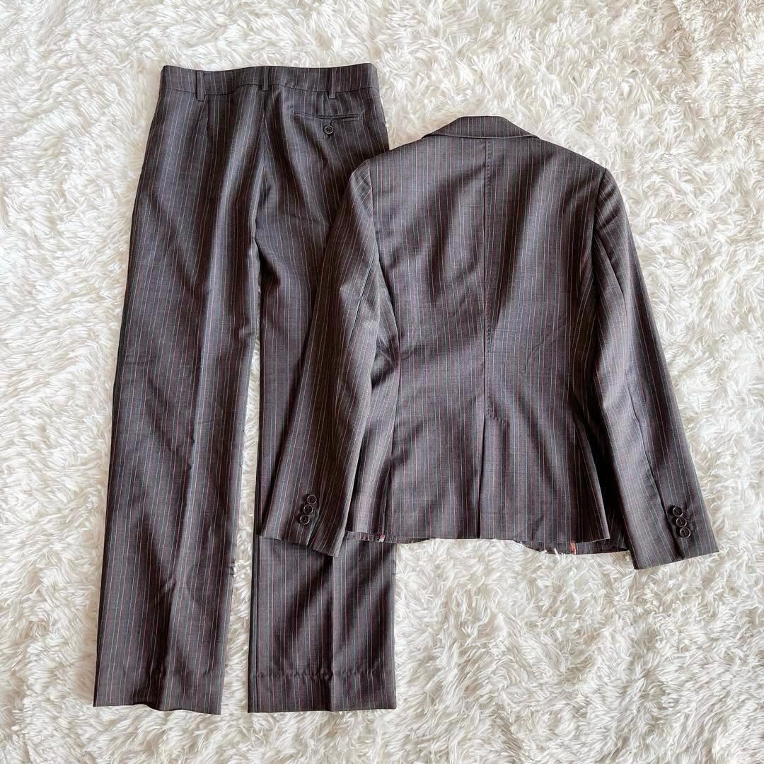 【PAUL SMITH】パンツスーツ マルチストライプ グレー 40/38