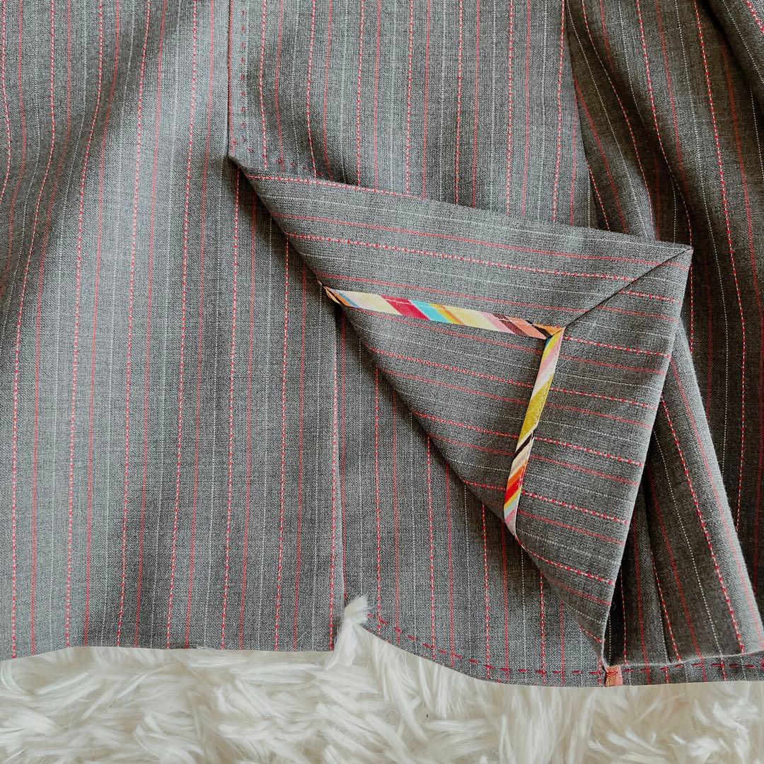 【PAUL SMITH】パンツスーツ マルチストライプ グレー 40/38