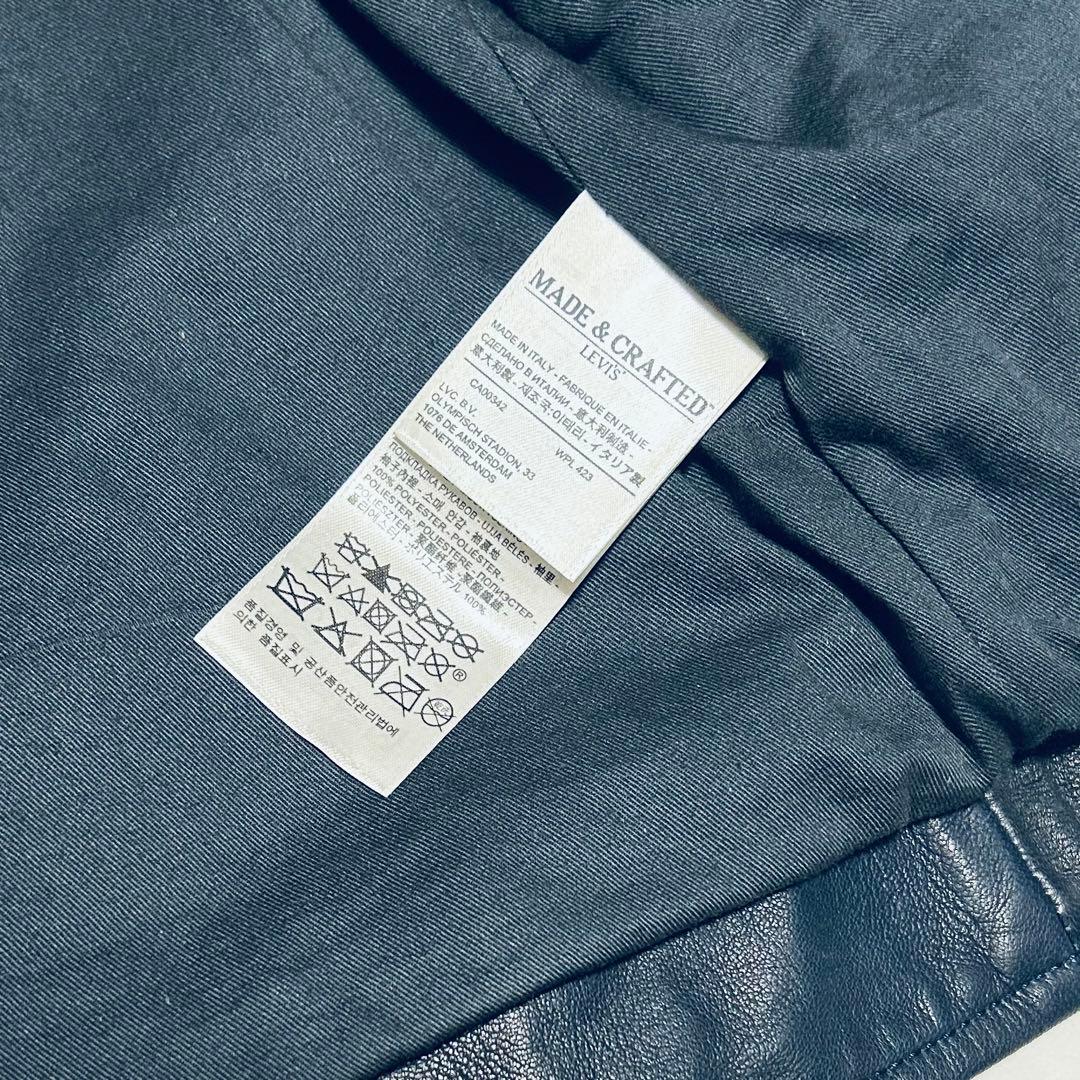 LEVI'S レザー シングルライダースジャケット リーバイス イタリア製 牛革