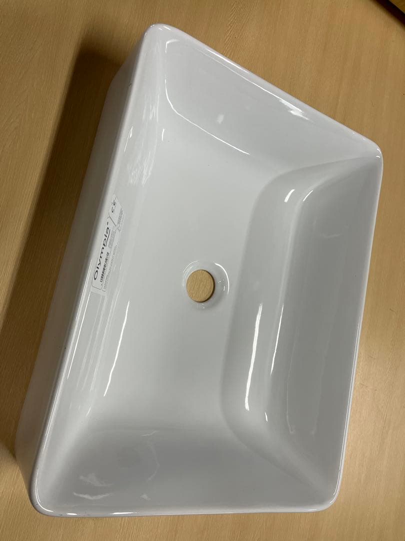 カクダイ　角型洗面器　シングルレバー混合栓　セット