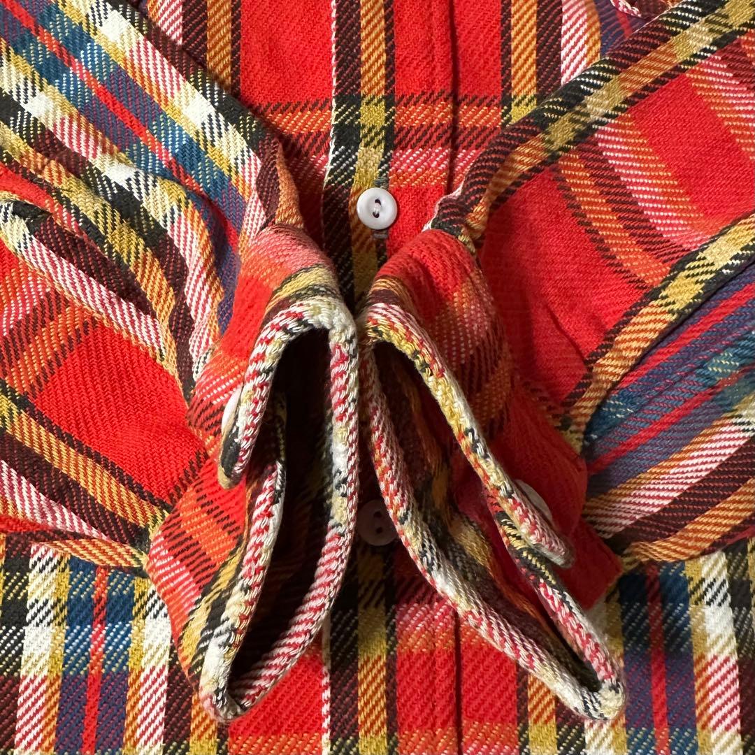 122！！ビッグマック ネルシャツ 70s 【L】 チェック 好配色