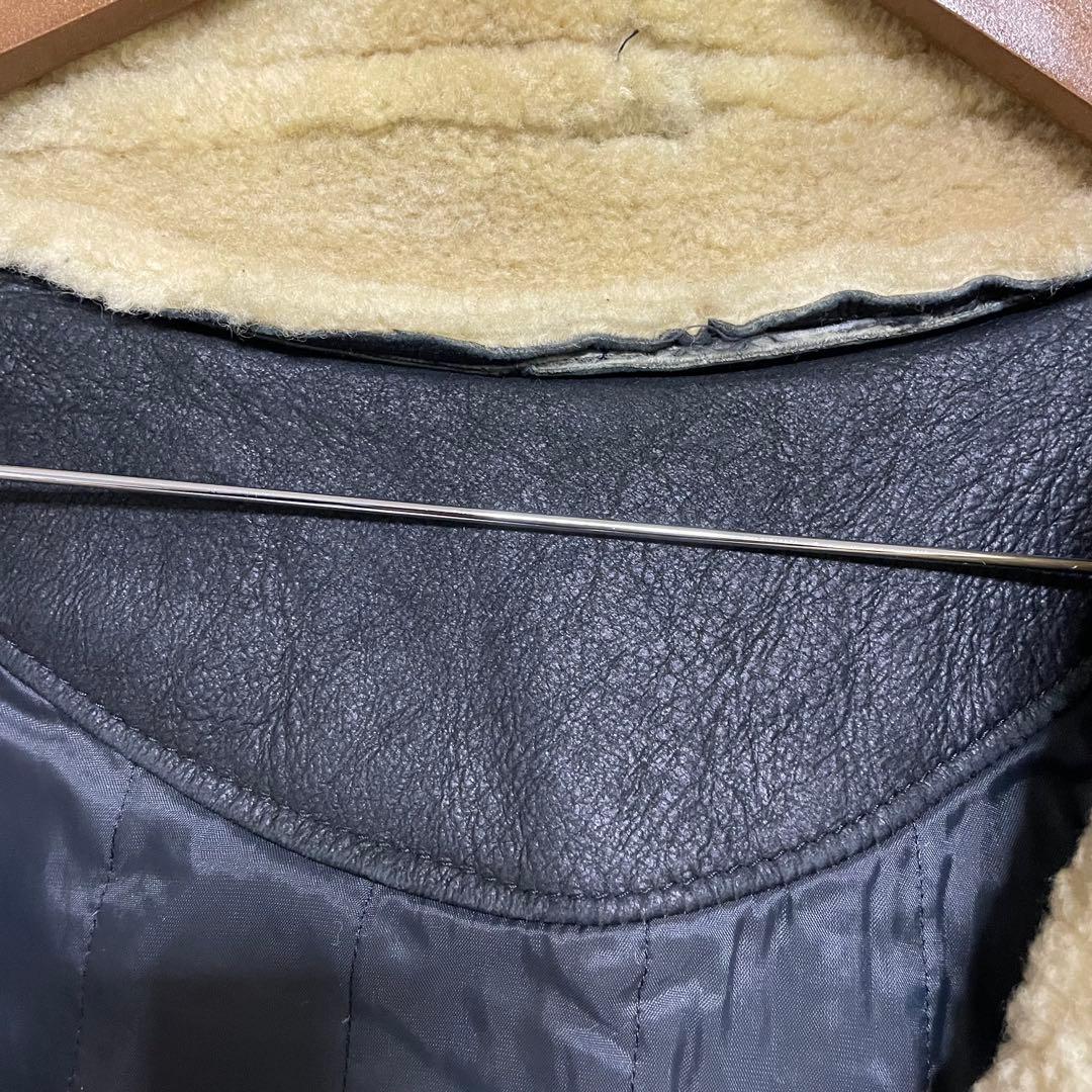 A-2 G-1 フライト　ジャケット　USA 羊革 リアル　黒　ムートン　ボア