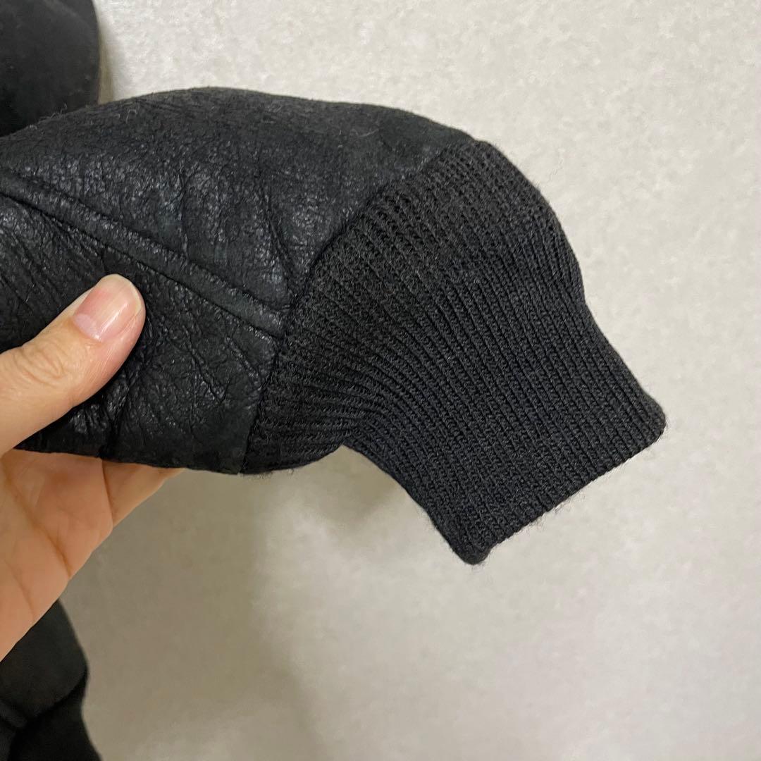 A-2 G-1 フライト　ジャケット　USA 羊革 リアル　黒　ムートン　ボア