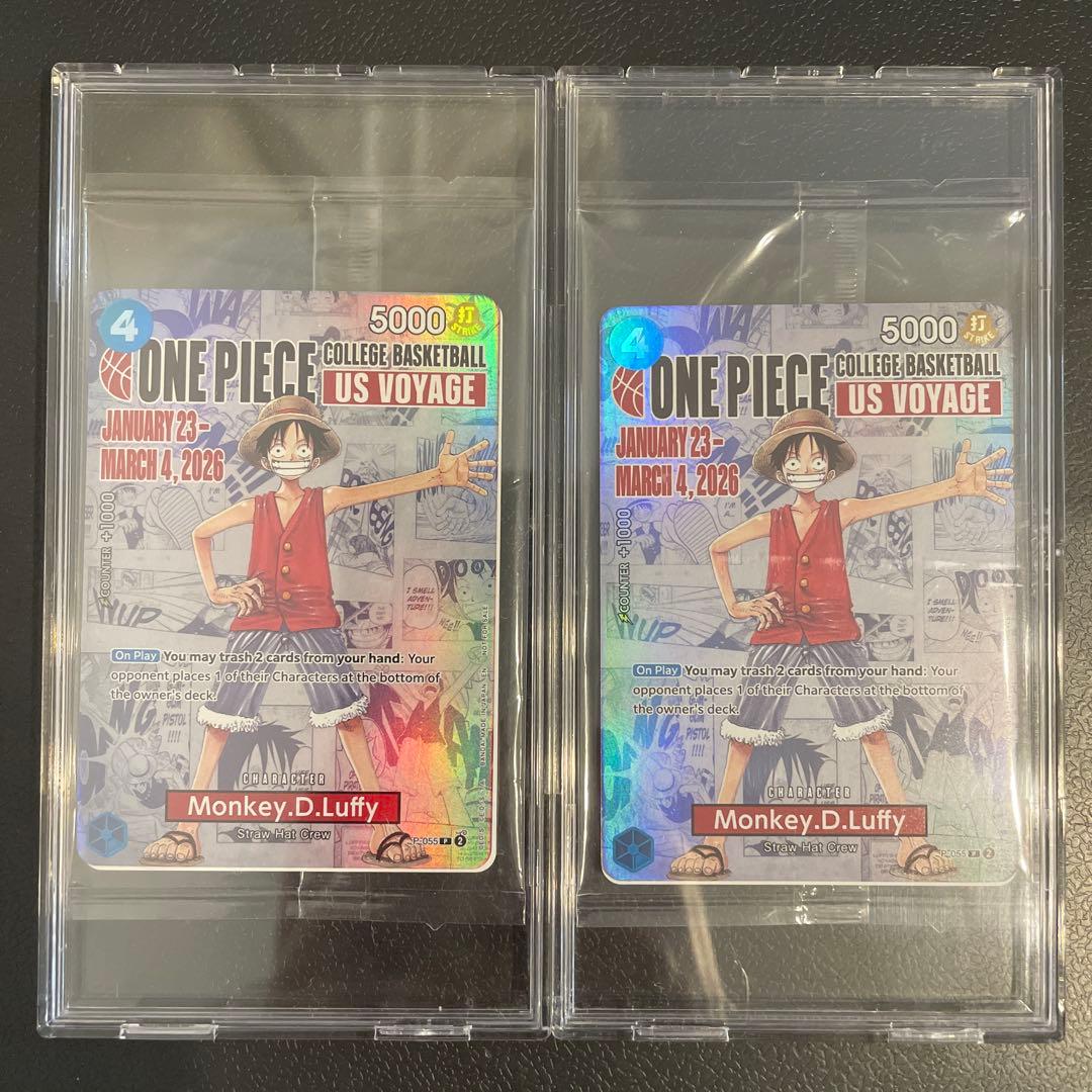 ワンピース モンキー・D・ルフィ アメリカ大学バスケ限定プロモ　未開封2パック