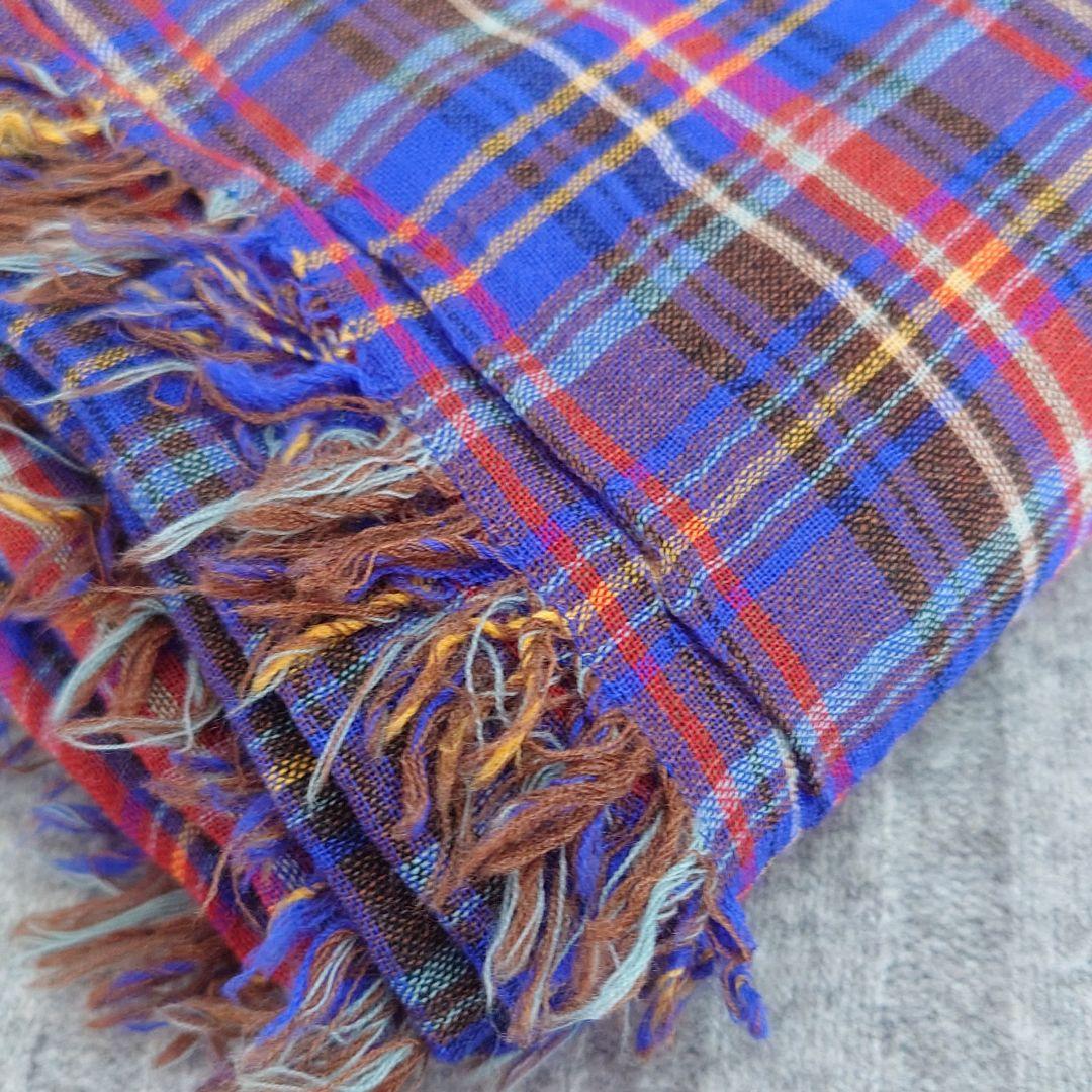 45rpm チェック柄 ウールストール