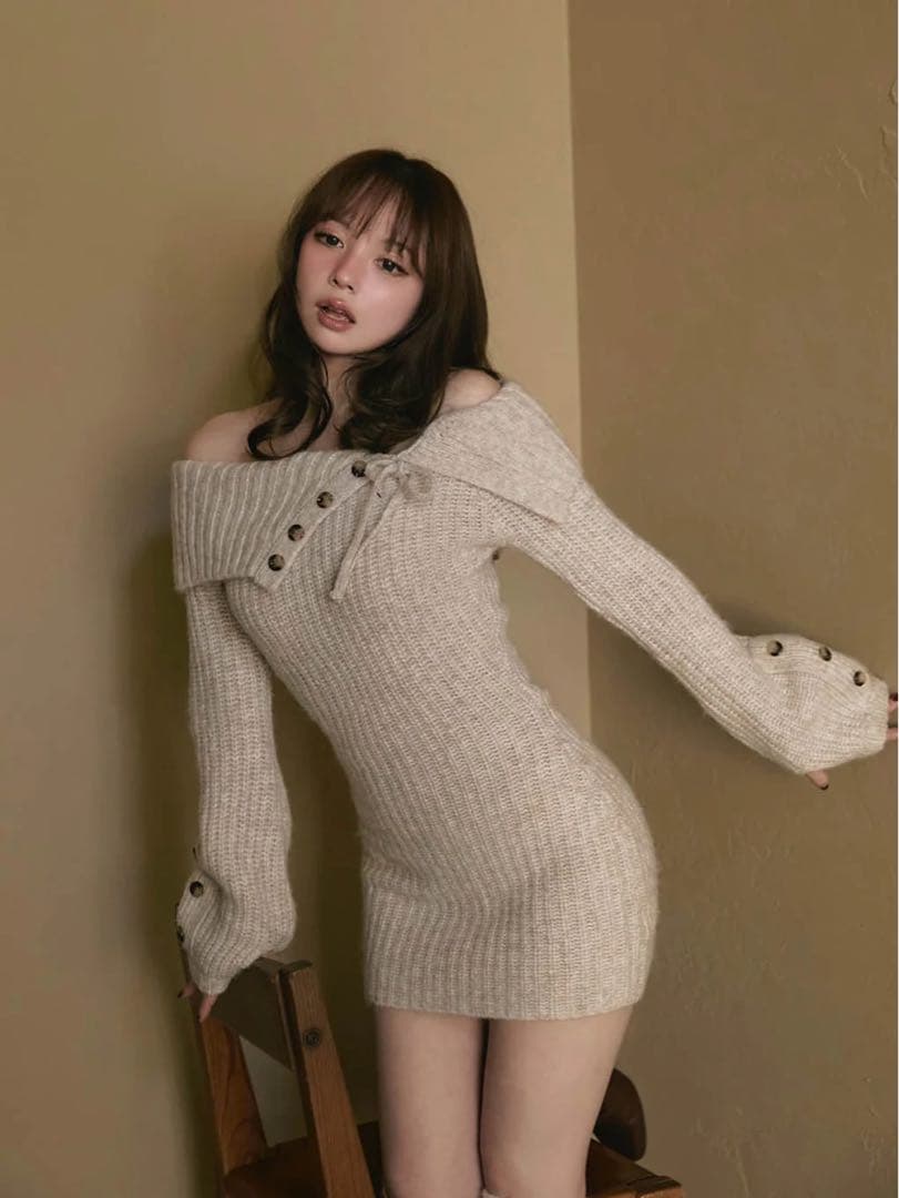 ワンピース andmary Amari ribbon mini dress