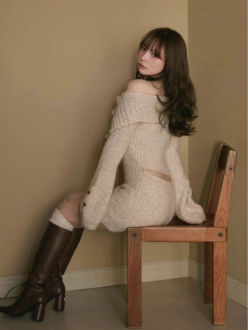 ワンピース andmary Amari ribbon mini dress