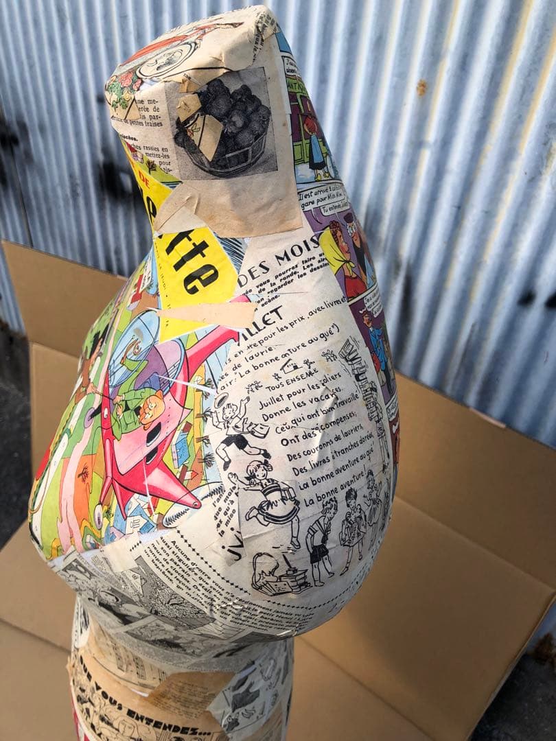 夢八トルソー　フランスの少女紙貼ったトルソー マネキン　ボディー