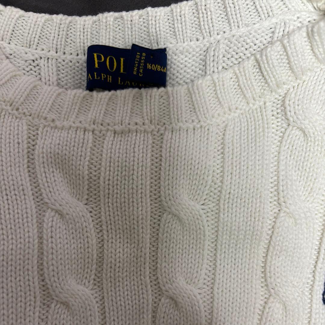POLO RALPH LAUREN ケーブルニット　アイボリー　レディース　S