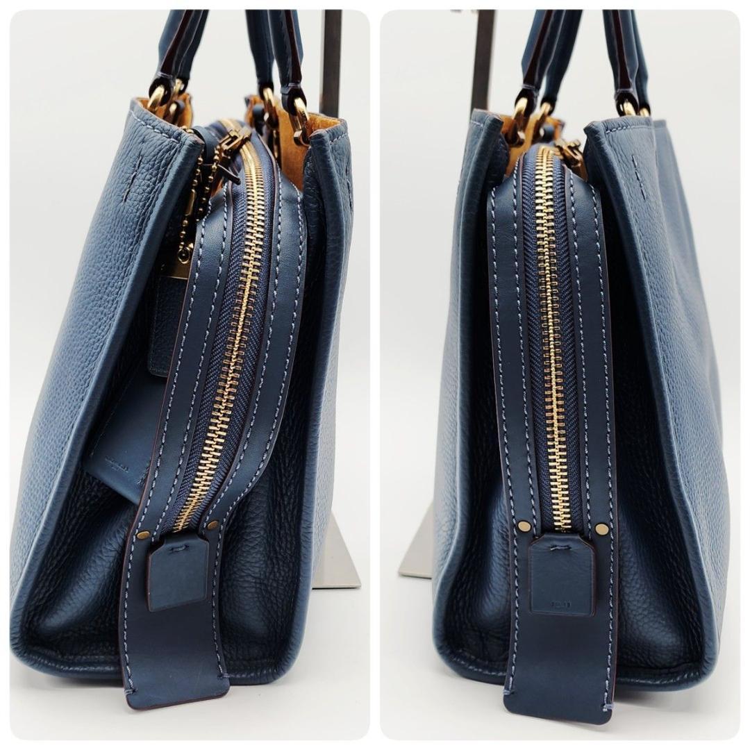COACH コーチ ハンドバッグ ショルダーバッグ レザー ブルー 20315.