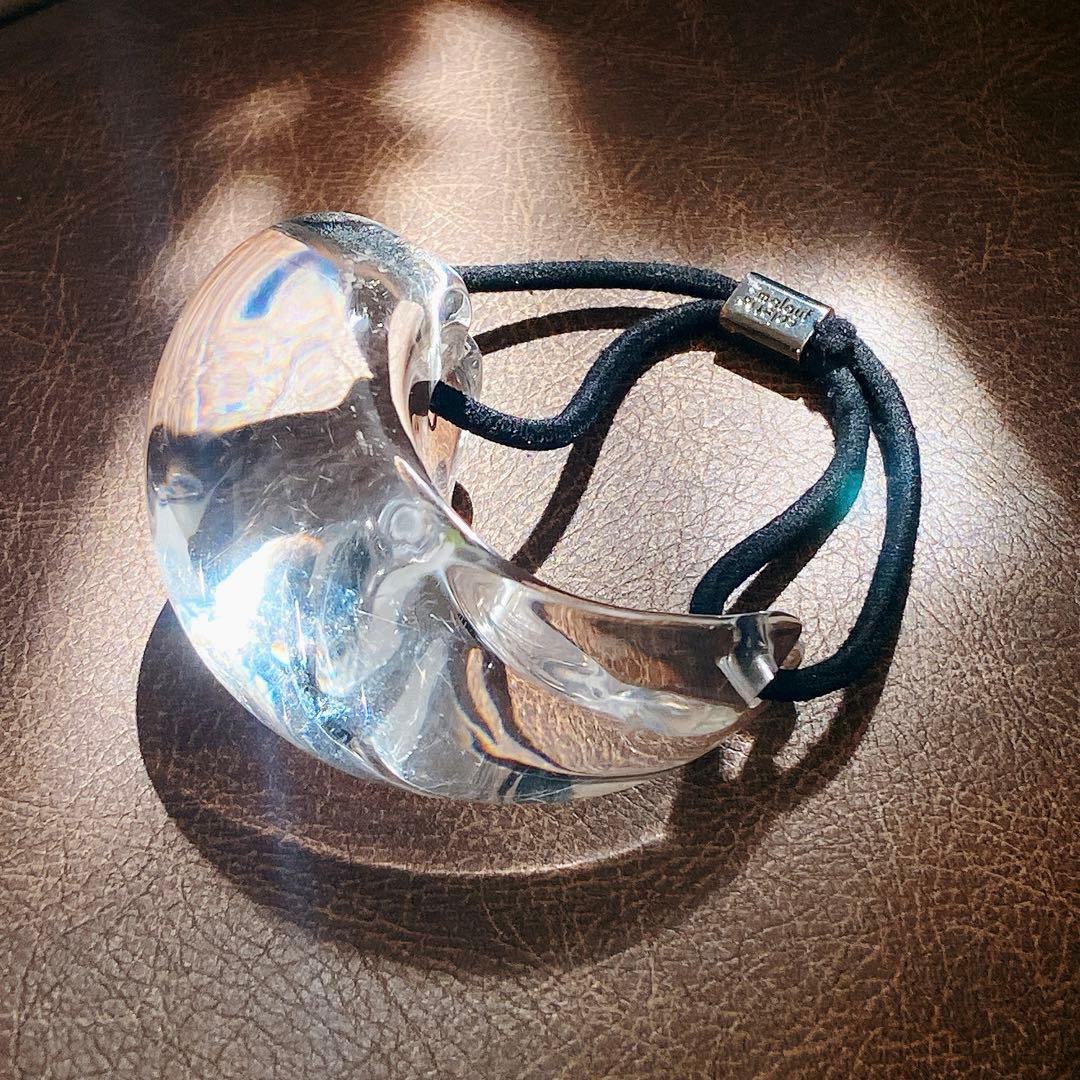 コレットマルーフ スノードーム ラージ ティアドロップ ポニー ヘアゴム クリア