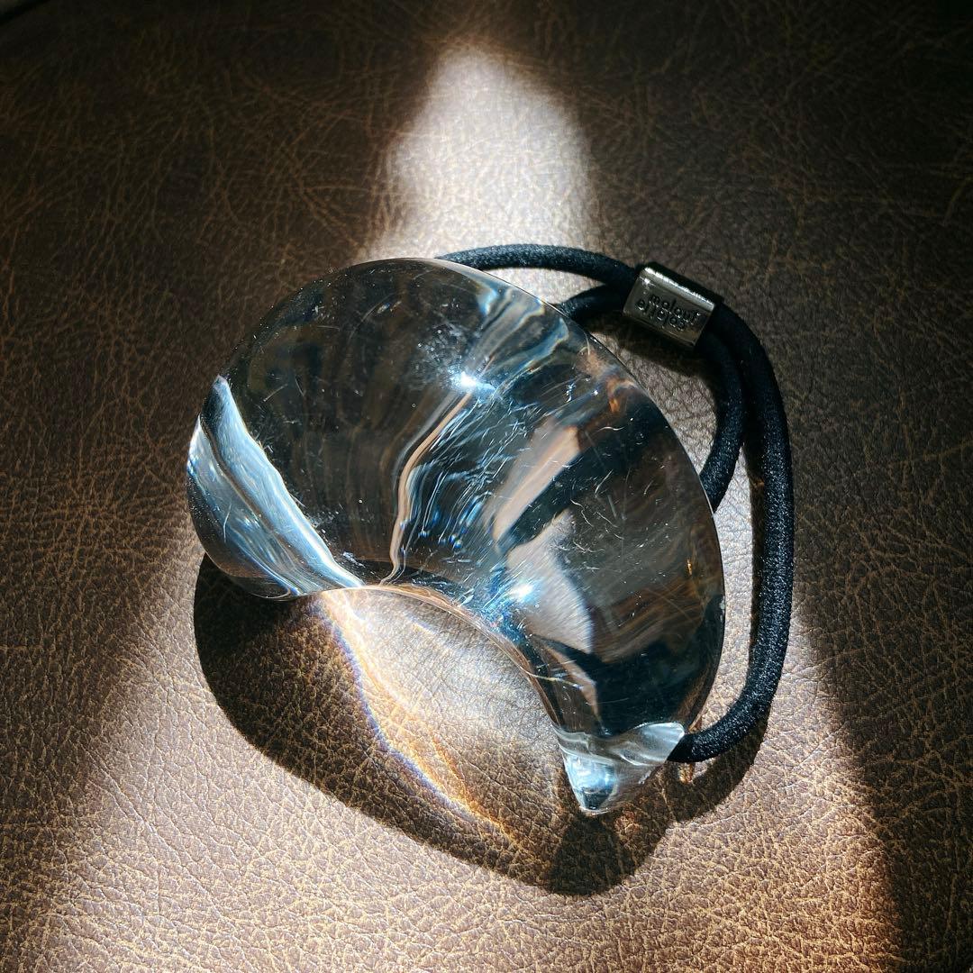 コレットマルーフ スノードーム ラージ ティアドロップ ポニー ヘアゴム クリア