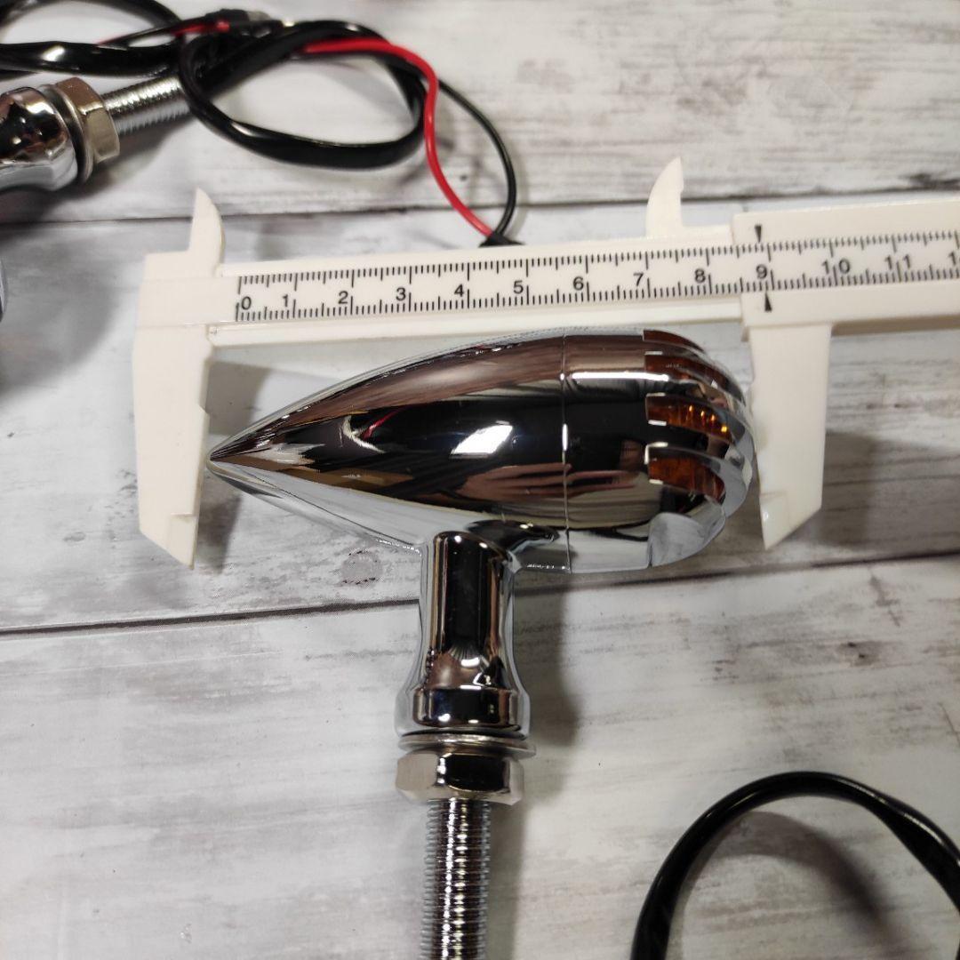 バードケージウインカー　４個セット　アルミポリッシュ　チョッパー　管050637