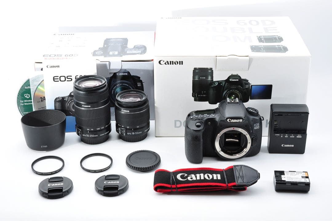 ◾️ 美品 ◾️ Canon EOS 60D ダブルズームキット 《 元箱付き 》
