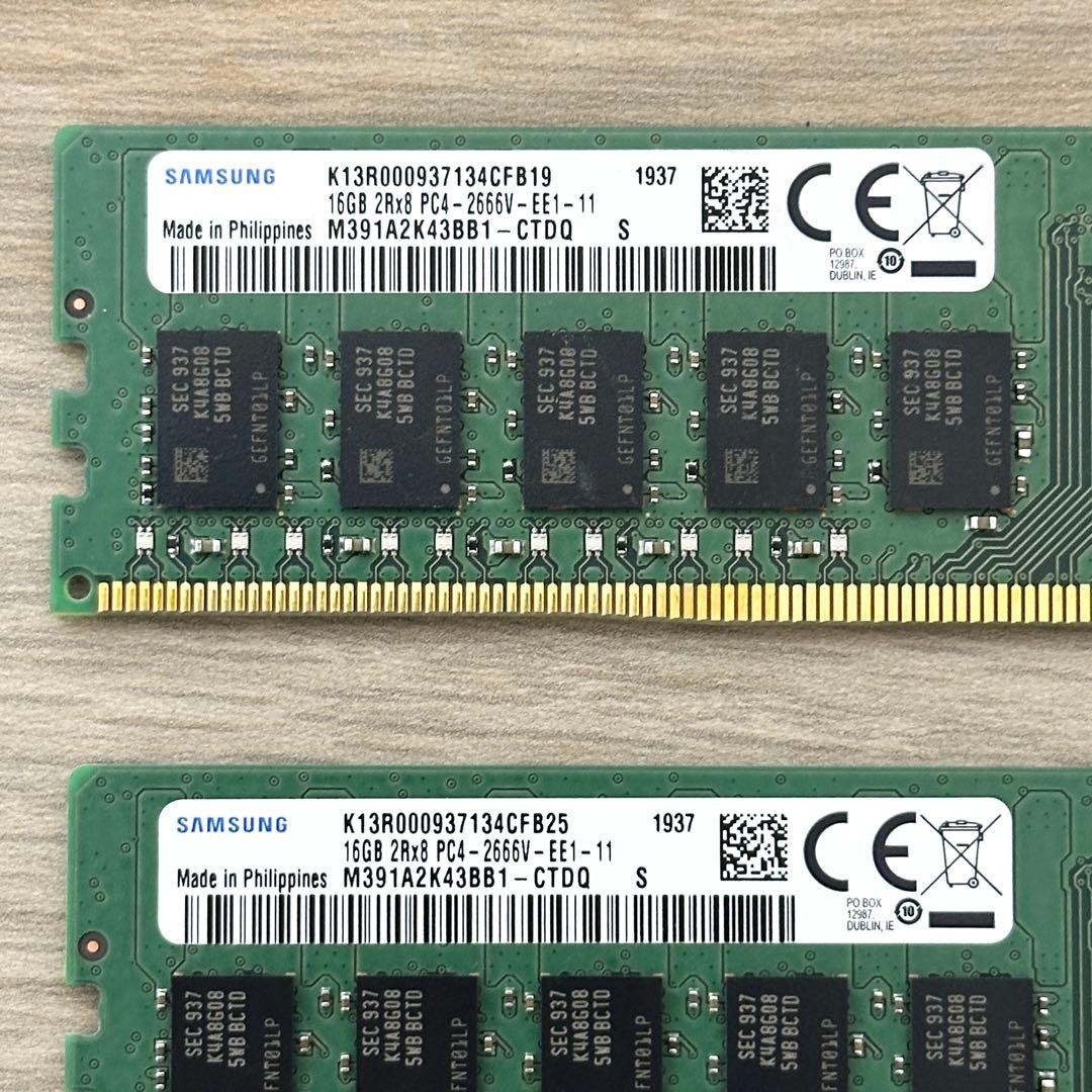 32GB（16GBx2枚組）✨ SAMSUNG DDR-4 メモリ