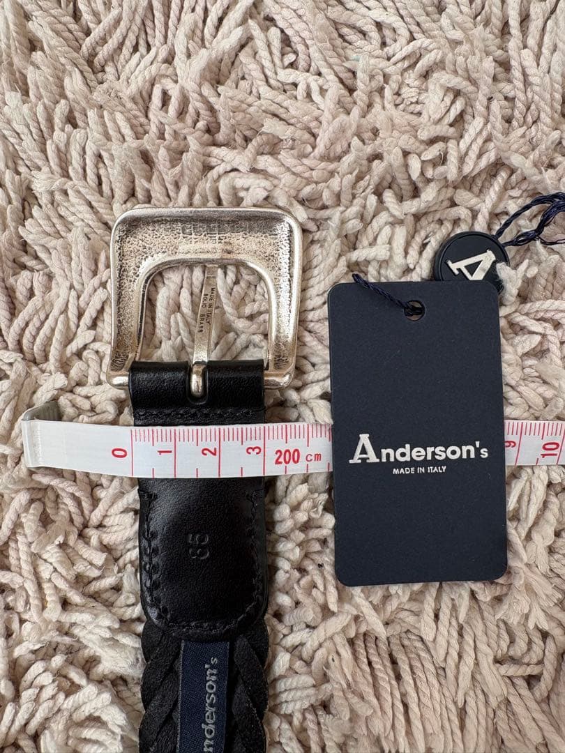 アンダーソンズ プンターレ レザーメッシュベルト 85／Anderson’s