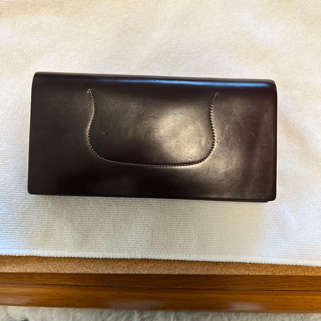 【forme（フォルメ）バーガンディカラー・コードバン長財布