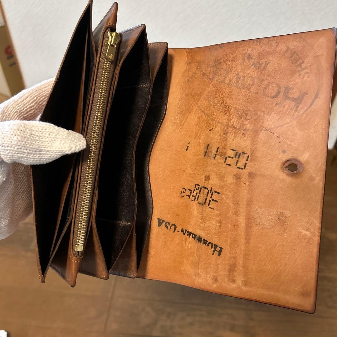 【forme（フォルメ）バーガンディカラー・コードバン長財布