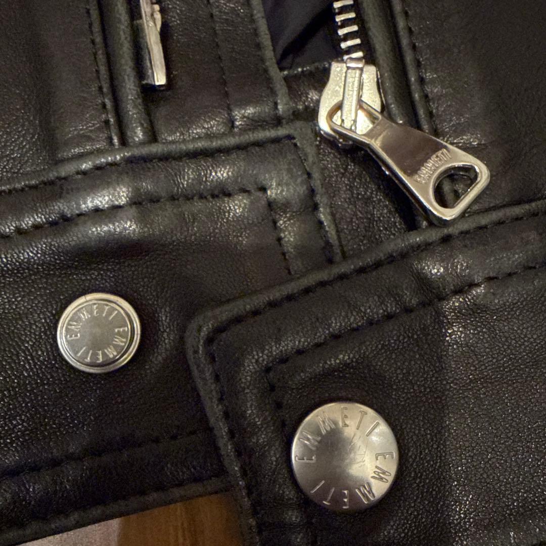 つ*ん様 EMMETI ANDREA 44 ブラックレザー シングルライダースジ