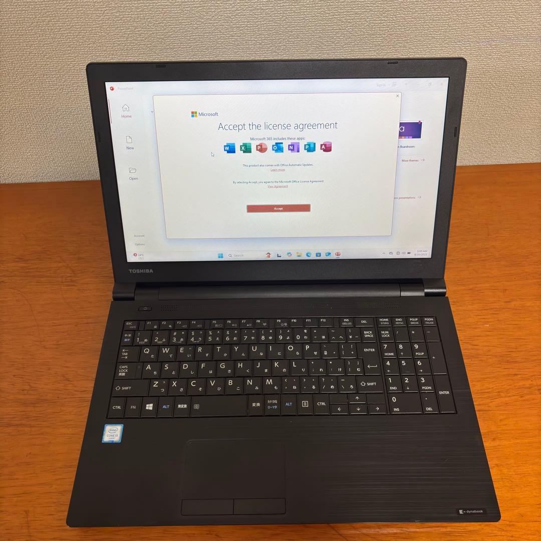 TOSHIBA DYNABOOK ノートパソコン i3第6世代128GB 8GB