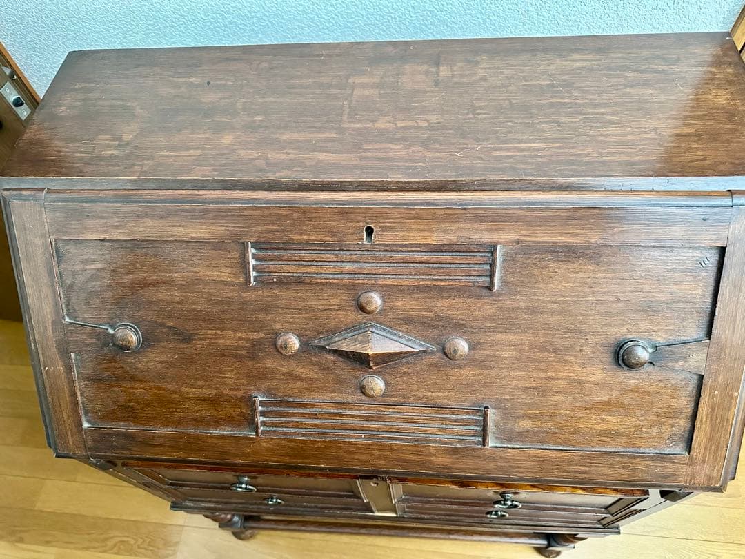 ブリティッシュスタイル/アンティーク/ライティングビューロー/