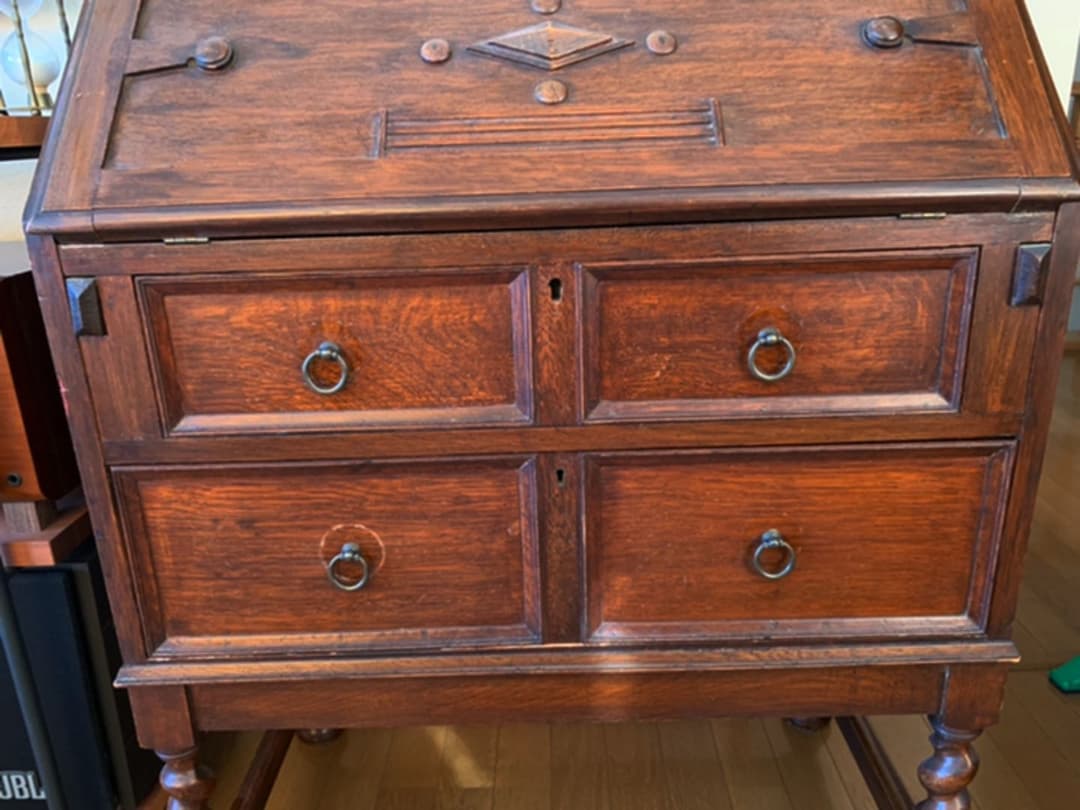 ブリティッシュスタイル/アンティーク/ライティングビューロー/