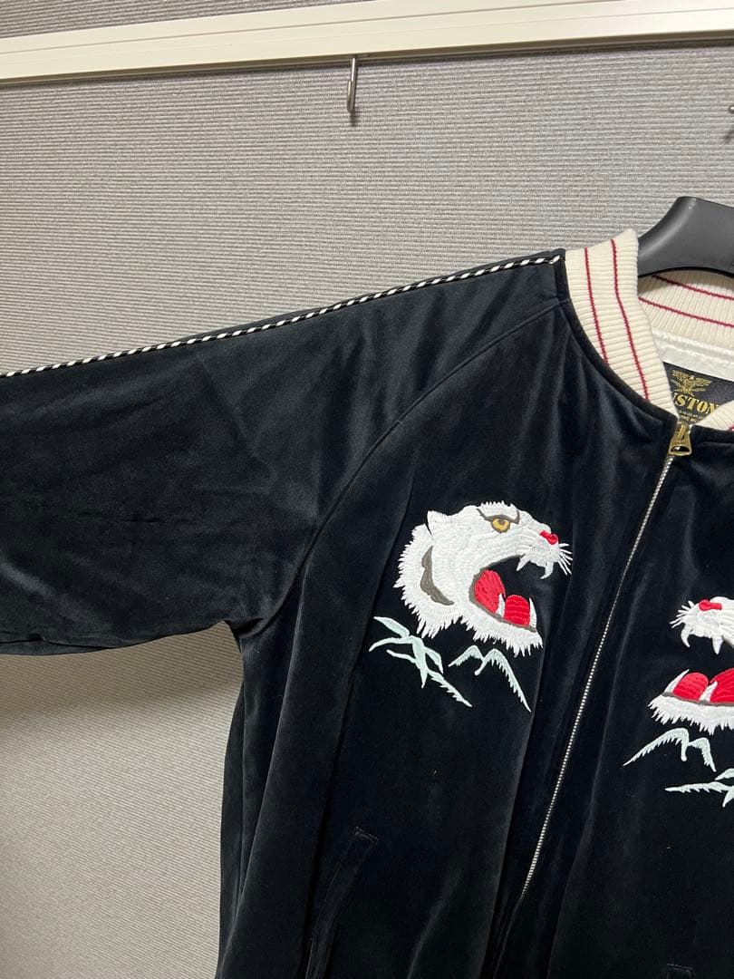 HOUSTON ブラック スカジャン X-LARGE