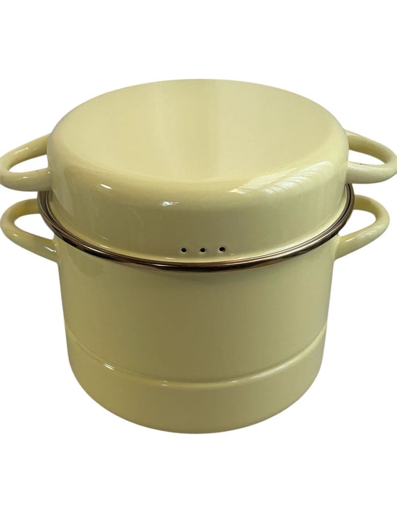 MIMOZAミモザ野田琺瑯 蒸気調理鍋　両手鍋 保存容器セットIH対応JM-24