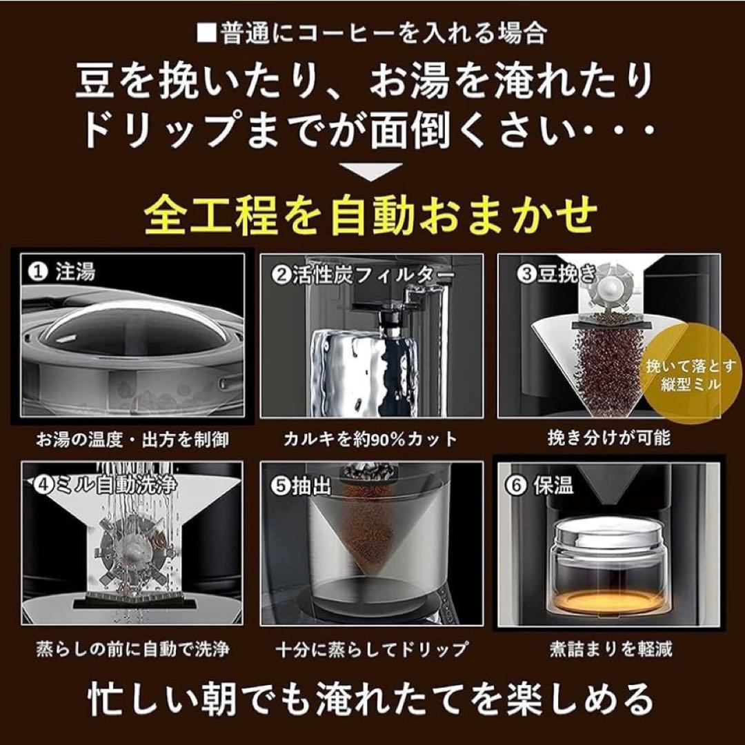 パナソニック コーヒーメーカー 全自動 ミル付き 沸騰浄水機能 NC-A57-K