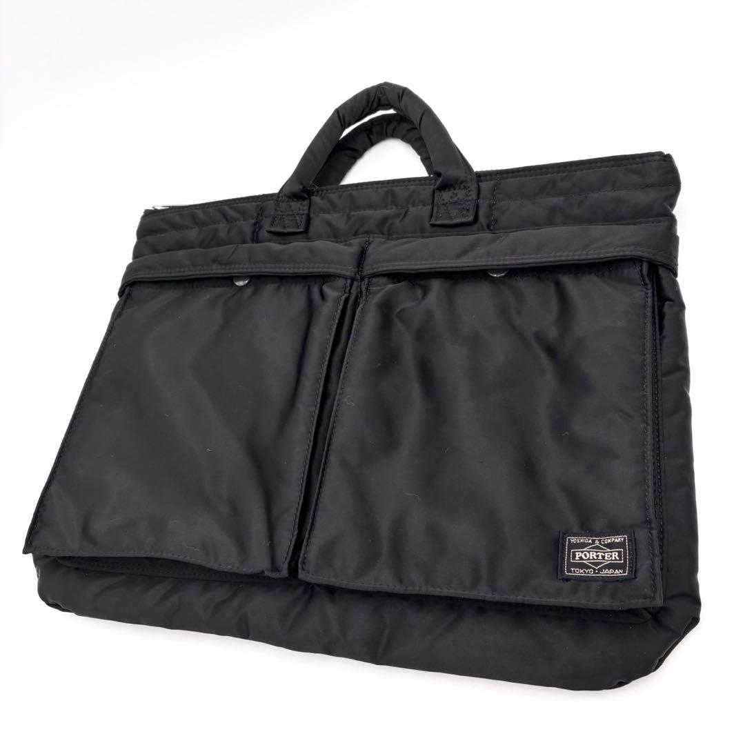ポーター タンカー ショートヘルメットバッグ ブリーフケース 黒 ナイロン A4