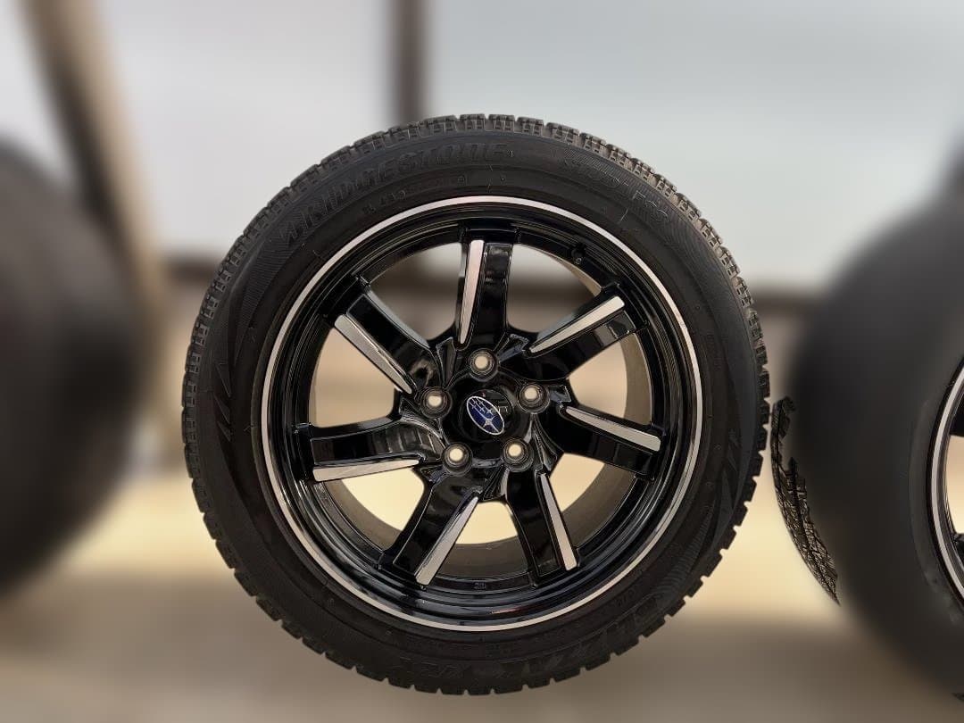 スバル 17インチ スタッドレスタイヤホイールセット ブラック