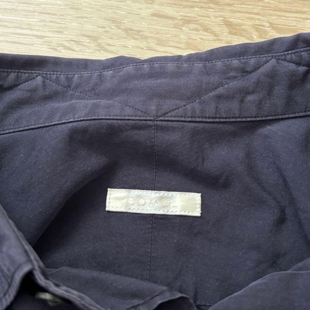 【名作良品】comoli コモリ レギュラーカラーシャツ ネイビー 2