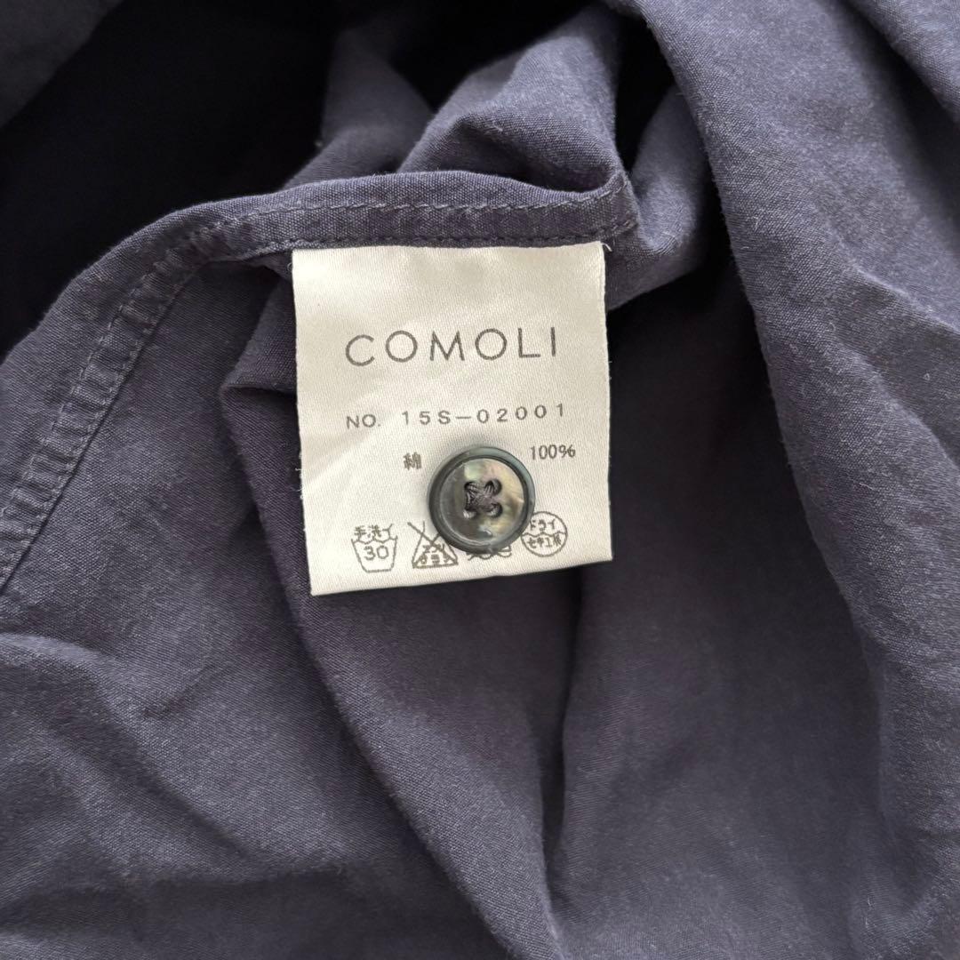 【名作良品】comoli コモリ レギュラーカラーシャツ ネイビー 2