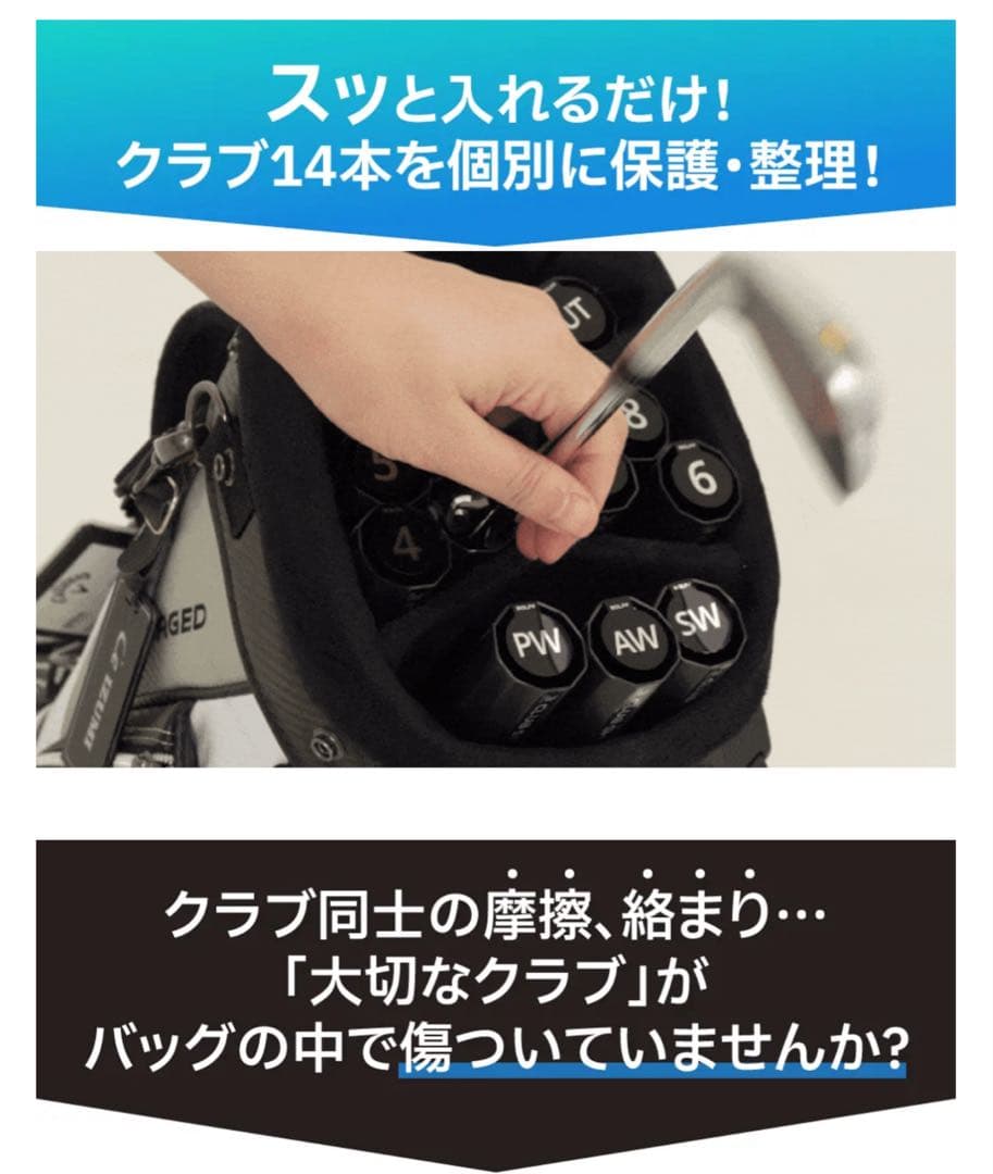 【美品・1ラウンド使用】クラブシールド 14本用