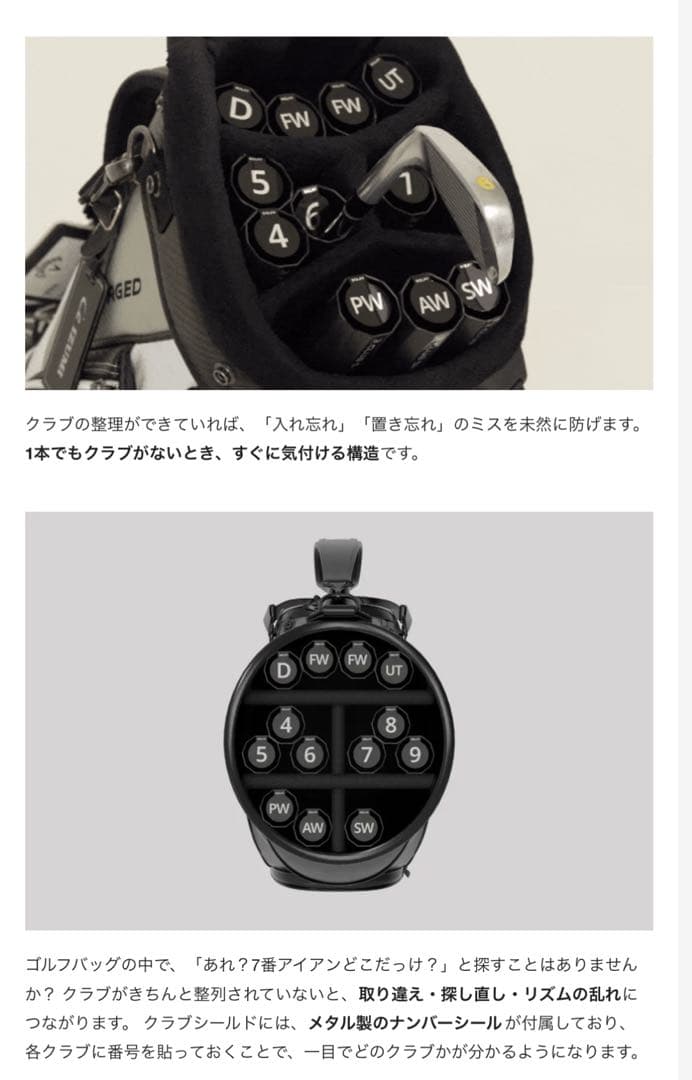 【美品・1ラウンド使用】クラブシールド 14本用