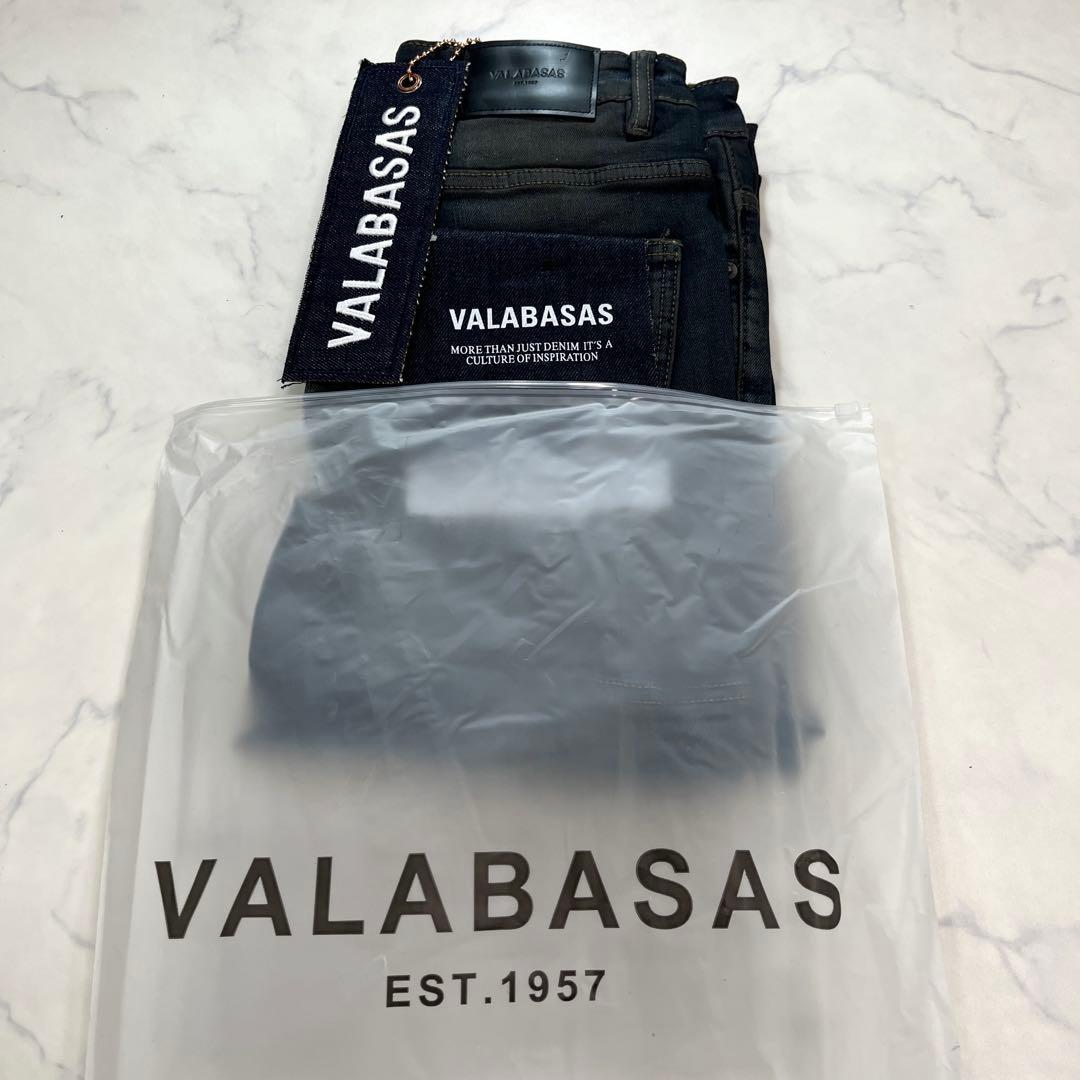 新品バラバサスVALABASAS ヴィンテージウォッシュスキニーフレアデニム S