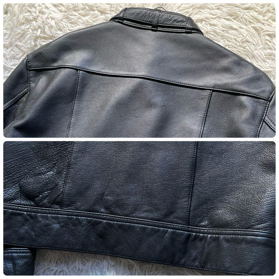 Lee×FREAK'S STORE トラッカージャケット カウレザー 黒 M