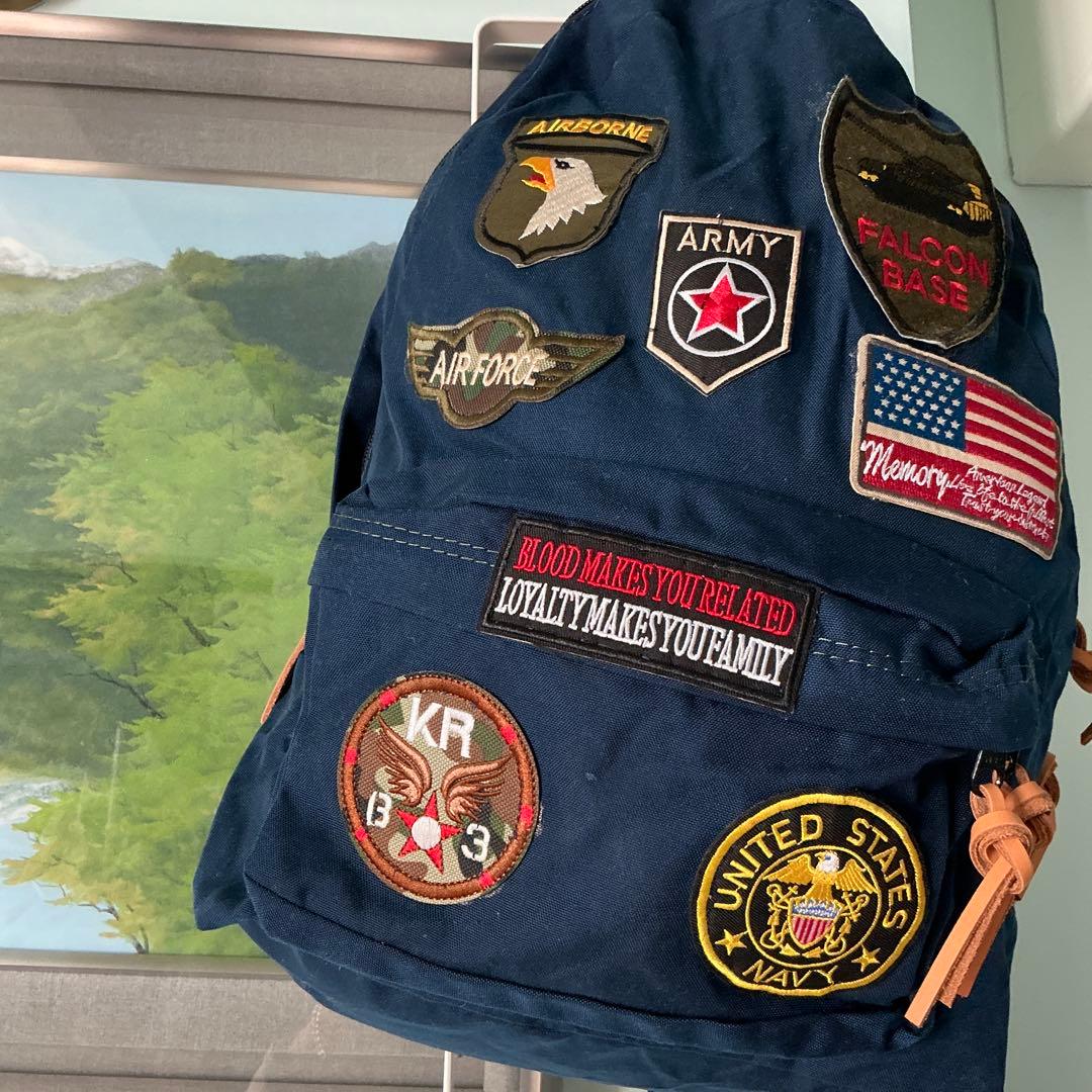 ワッペンの後付けの素敵なリュック(27000円)です。