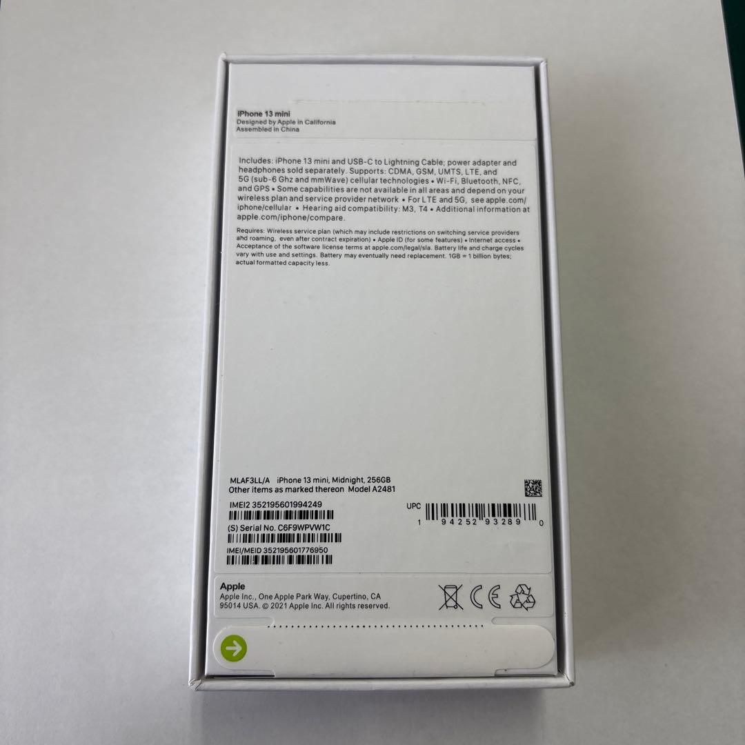 Apple iPhone 13 mini ミッドナイト