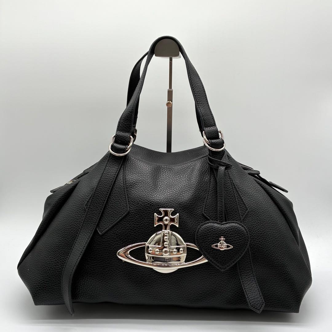 美品✨ヴィヴィアンウエストウッド ボストンバッグ ビッグオーブ 黒