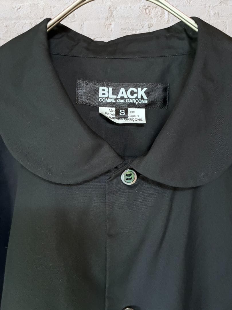 s*s様 ブラック　コムデギャルソン ラウンドカラーシャツ S