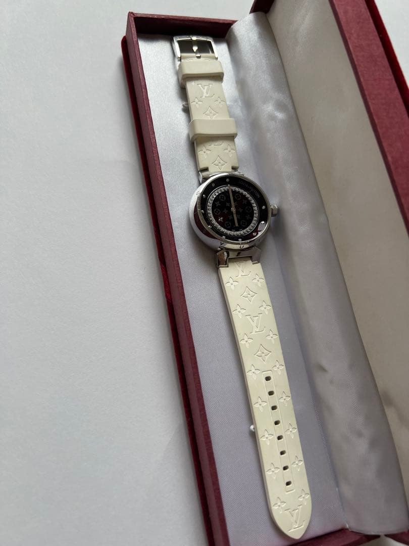 LOUIS VUITTON タンブール 腕時計 クォーツ レディース ダイヤ